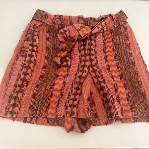Never worn Anthropologie shorts.  Zip closure with belt.